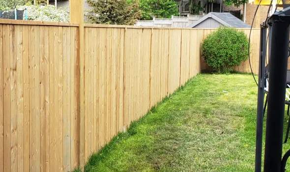 Freshly installed wooden fence completed by professional fencing contractors at Builders Silverdale.